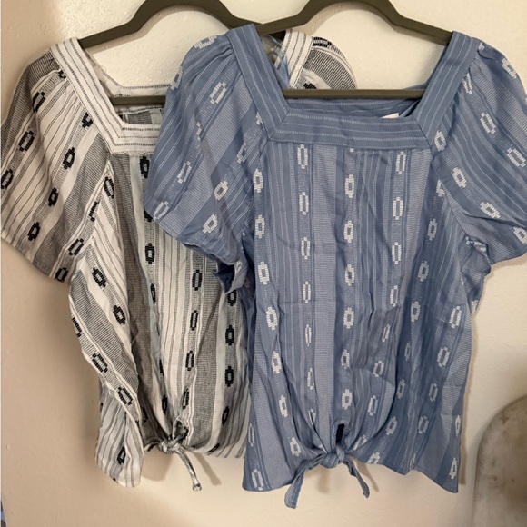 Style & Co set of 2 shirts| blue with white and black with white| size XL - Picture 2 of 15